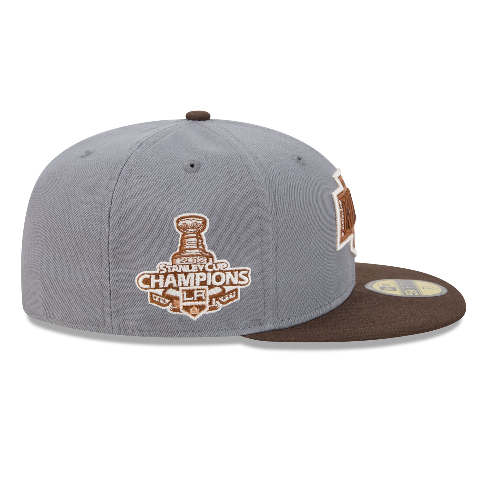 Men's New Era Charcoal/Brown Los Angeles Kings Wood Tones 59FIFTY Fitted Hat
