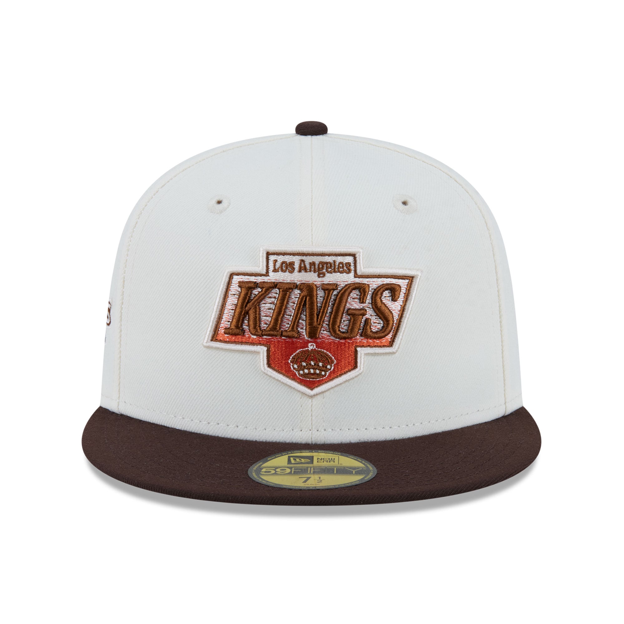 Casquette ajustée New Era 59FIFTY crème pour homme, Los Angeles Kings, motif citrouille épicée