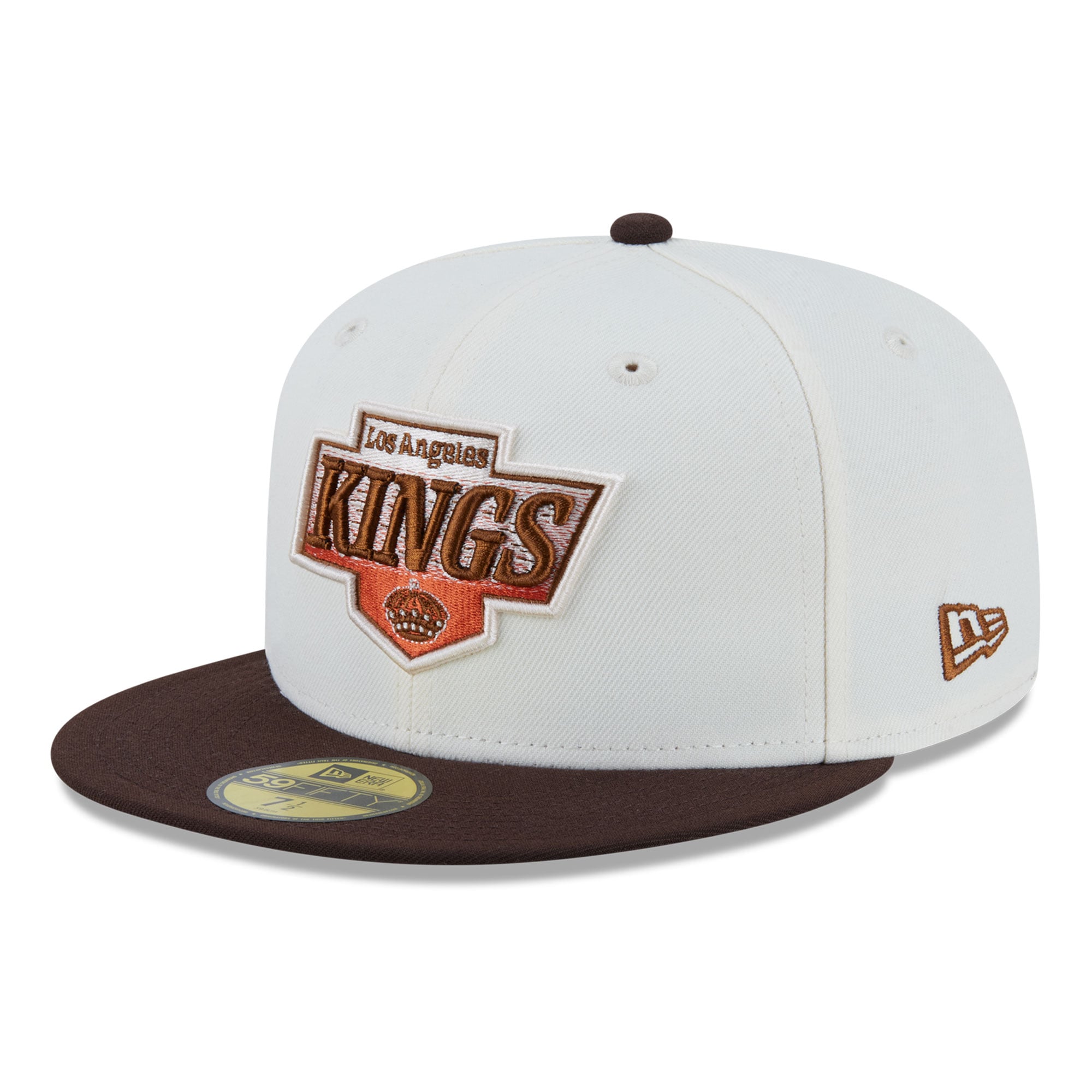 Casquette ajustée New Era 59FIFTY crème pour homme, Los Angeles Kings, motif citrouille épicée