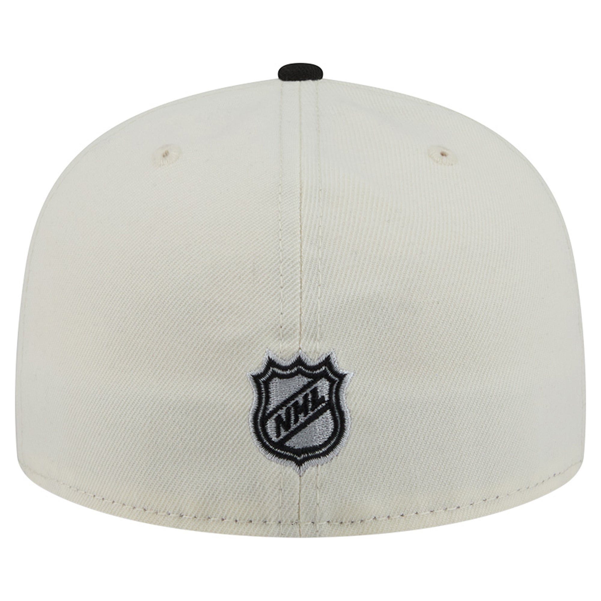Casquette ajustée New Era 59FIFTY crème/noire pour homme, Los Angeles Kings, avec coutures personnalisées