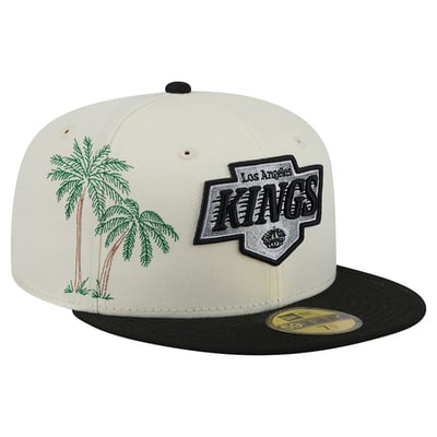 Los Angeles Kings New Era Localized Stitched 59FIFTY Fitted Hat - Cream/Black