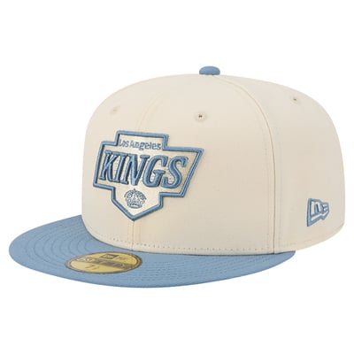 Los Angeles Kings New Era Color Pack Two-Tone 59FIFTY Fitted Hat - Cream/Blue