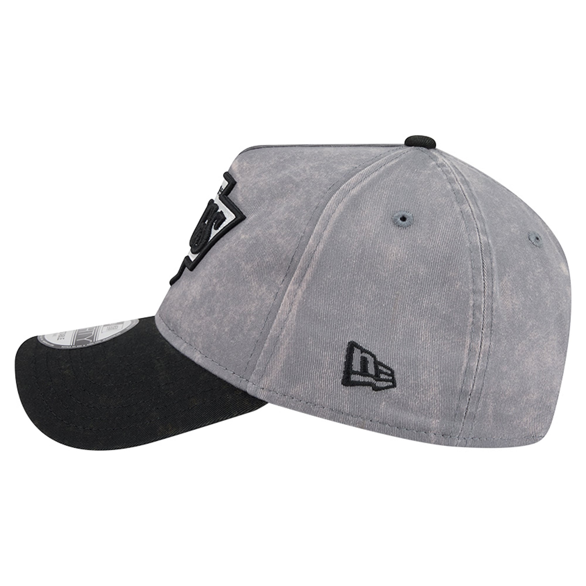 Men's New Era Gray/Black Los Angeles Kings Storm A-Frame 9FORTY Adjustable Hat