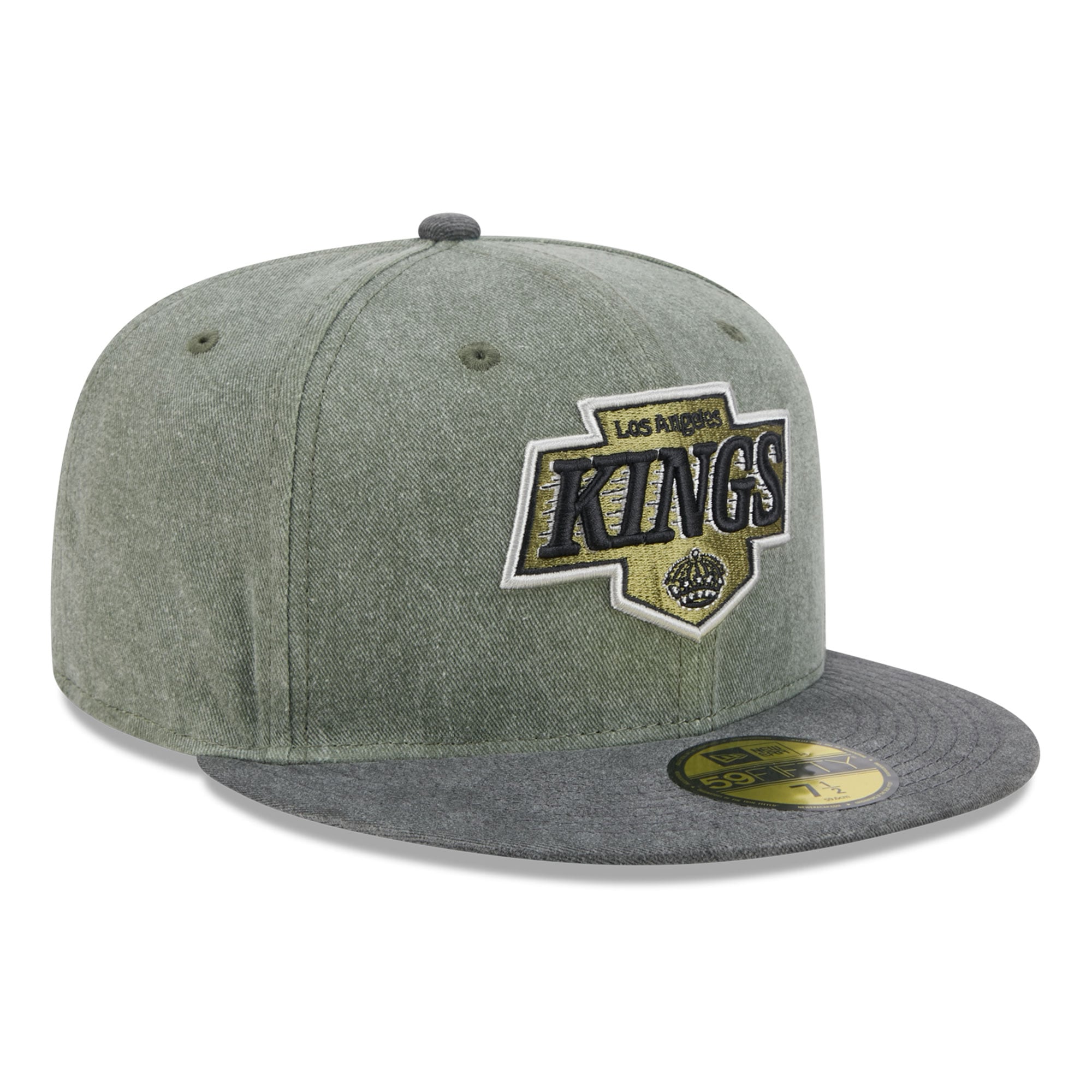Casquette ajustée New Era 59FIFTY pour homme, olive/noir, Los Angeles Kings Roll Call