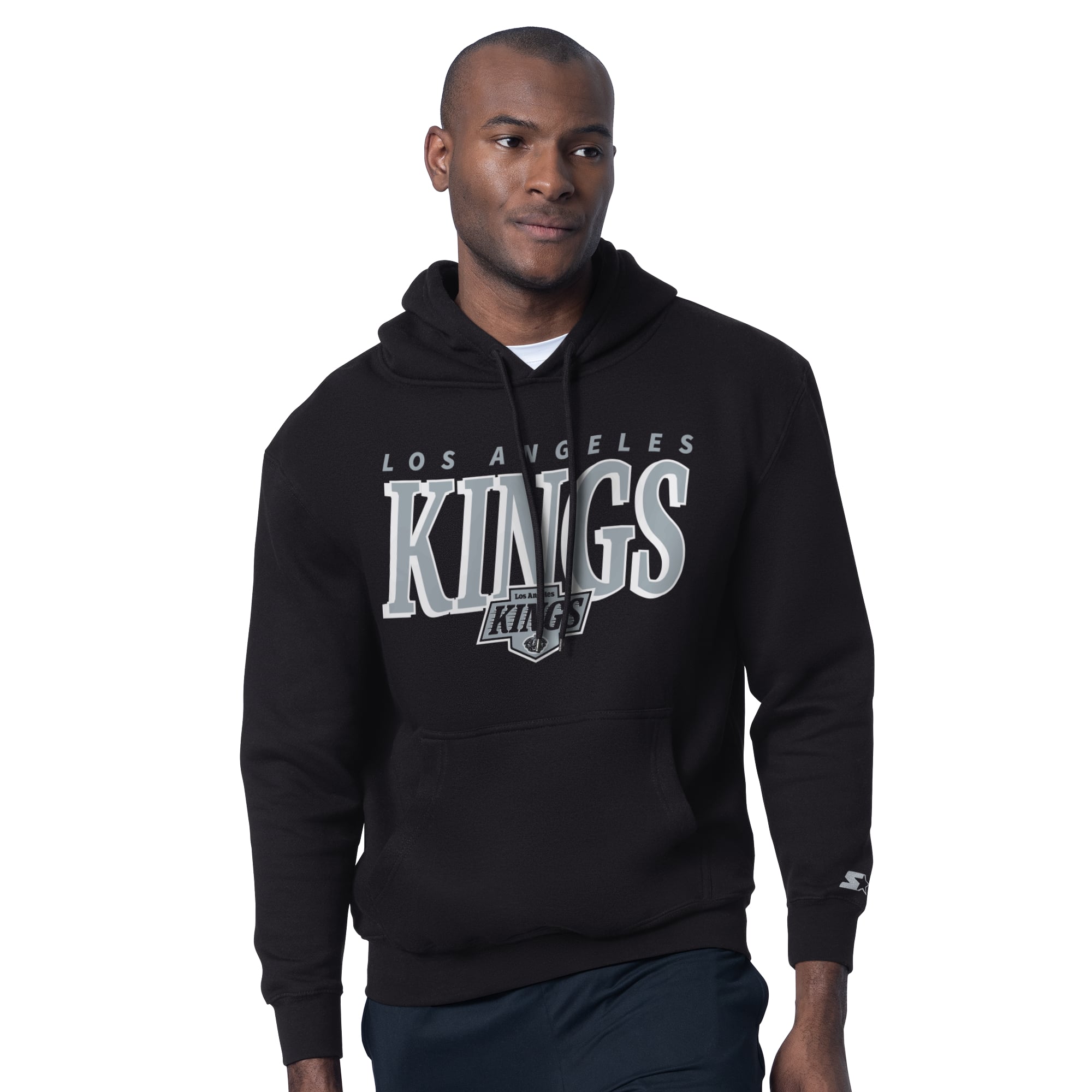 Ensemble sweat à capuche et t-shirt Starter noir pour homme avec logo des Kings de Los Angeles