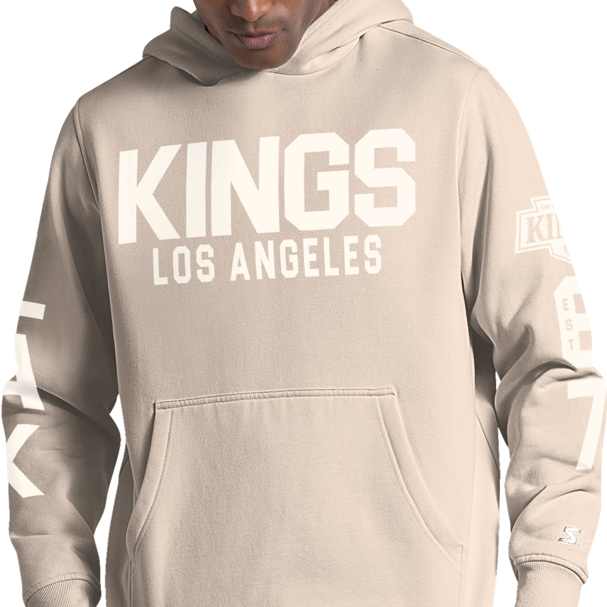 Sweat à capuche Starter beige Los Angeles Kings pour homme