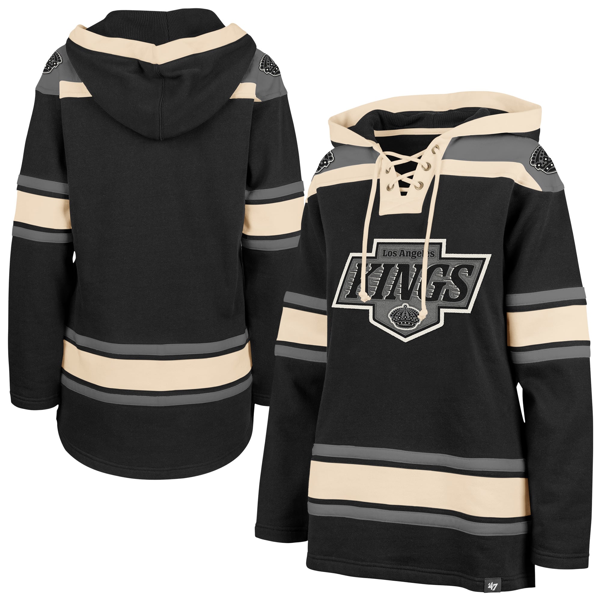 Sweat à capuche noir '47 Los Angeles Kings Superior Lacer pour femme