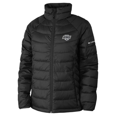  Los Angeles Kings Columbia Women's Omni-Heat Powder Lite II Raglan Full-Zip Jacket - Black