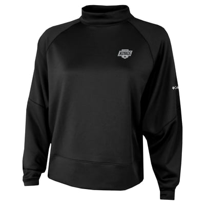  Los Angeles Kings Columbia Women's Par Performance Mock Neck Raglan Dolman Sweatshirt - Black