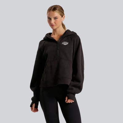 Women's Los Angeles Kings lululemon Black Scuba Oversized Half-Zip Hoodie
