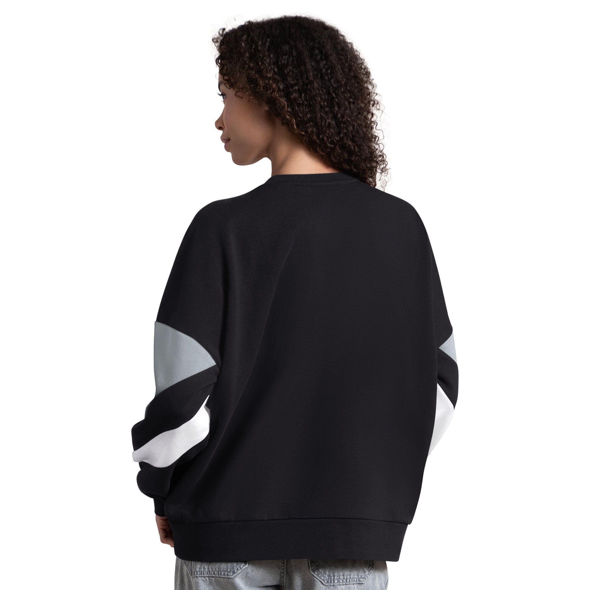 Sweat-shirt Starter noir pour femme, manches longues, Los Angeles Kings, color block