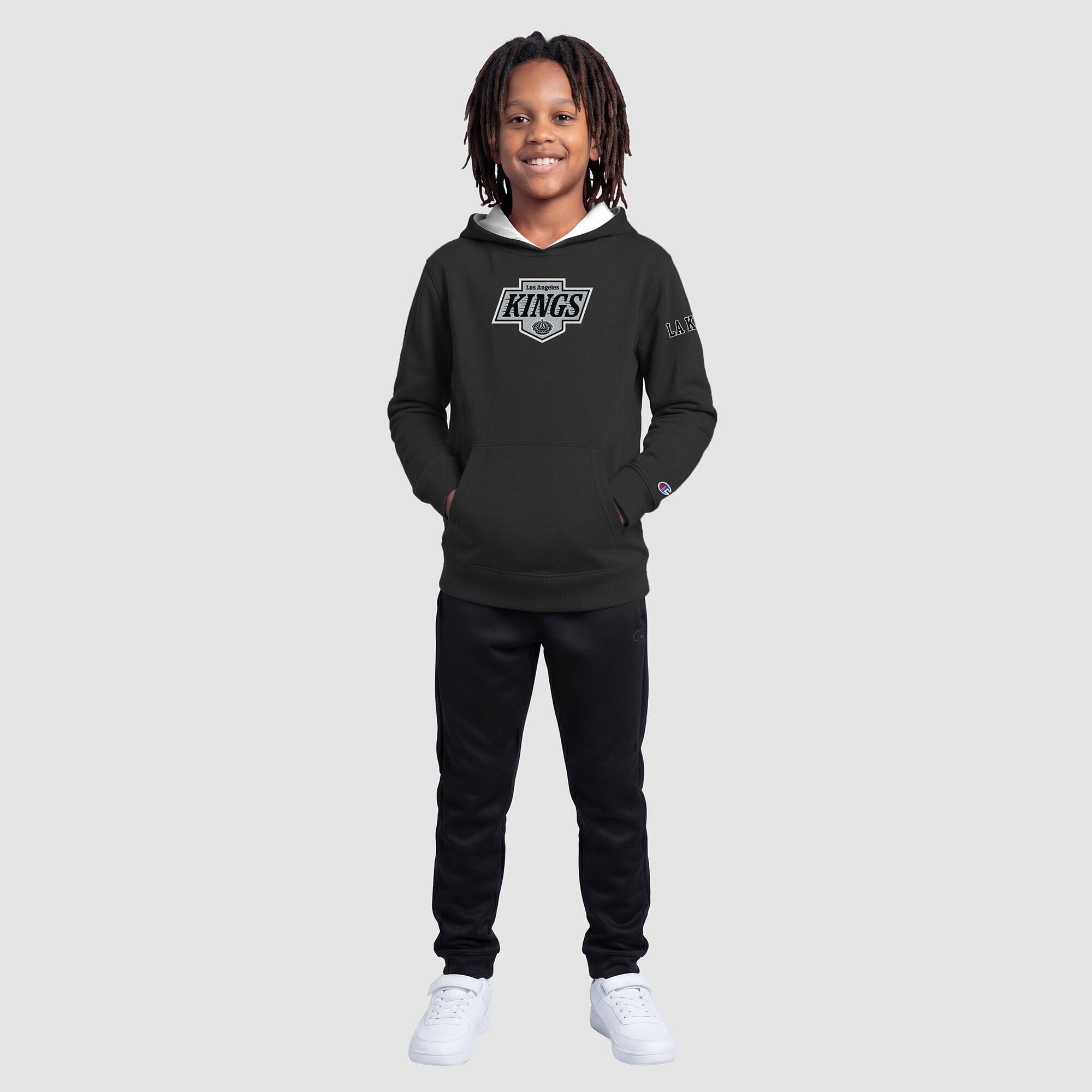 Youth Champion  Black Los Angeles Kings Fleece Hoodie