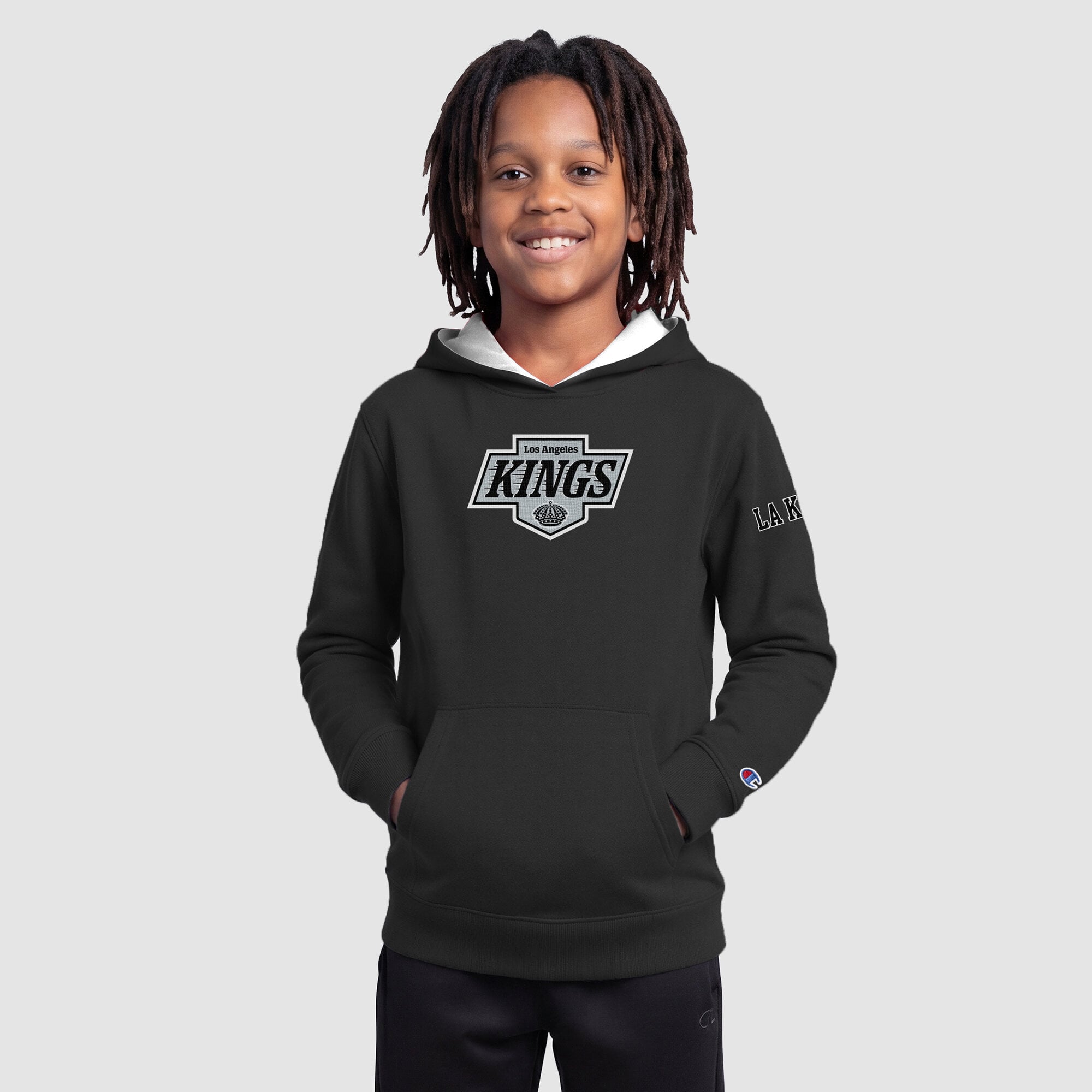 Youth Champion  Black Los Angeles Kings Fleece Hoodie