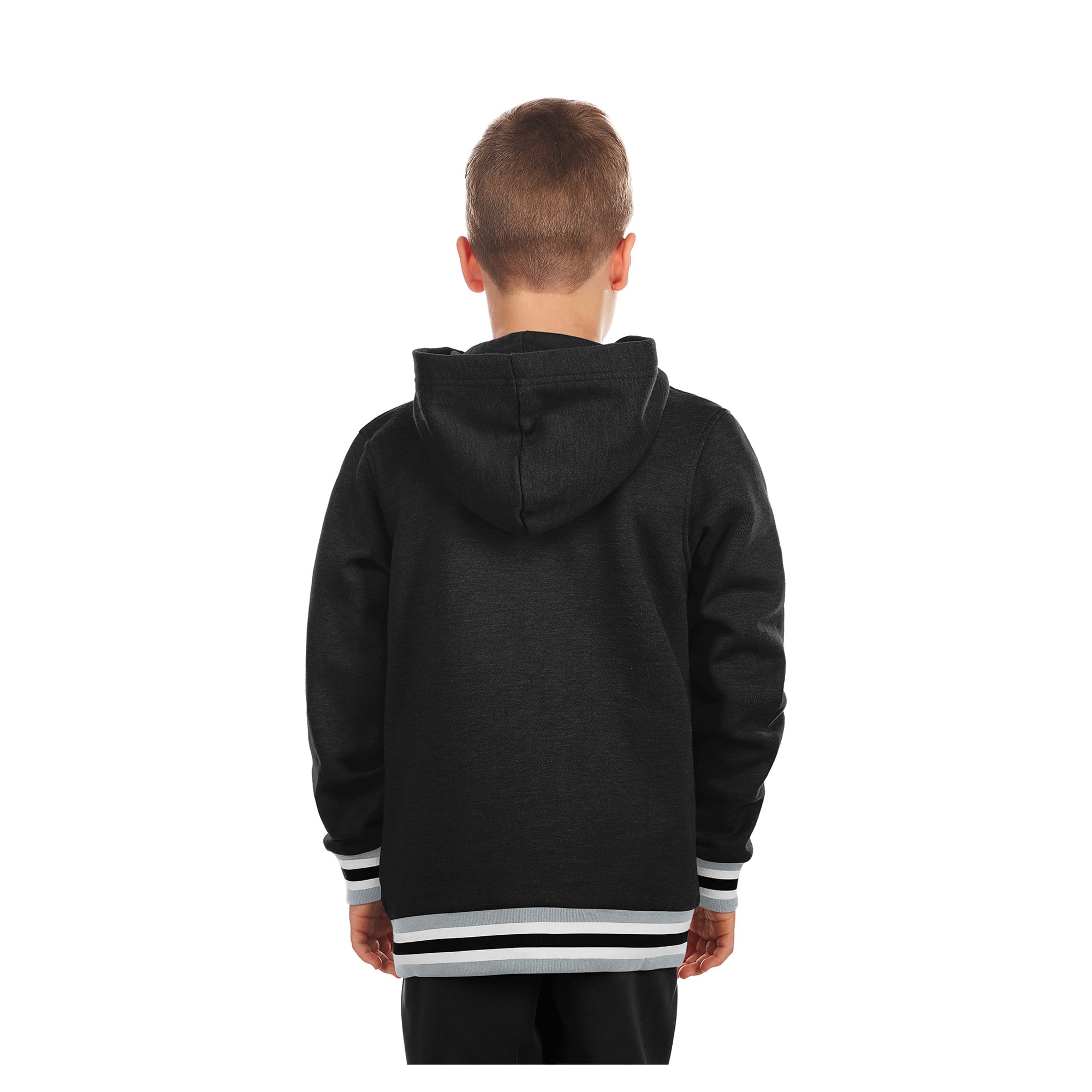 Sweat à capuche New Era noir Los Angeles Kings pour jeunes, finitions en maille.