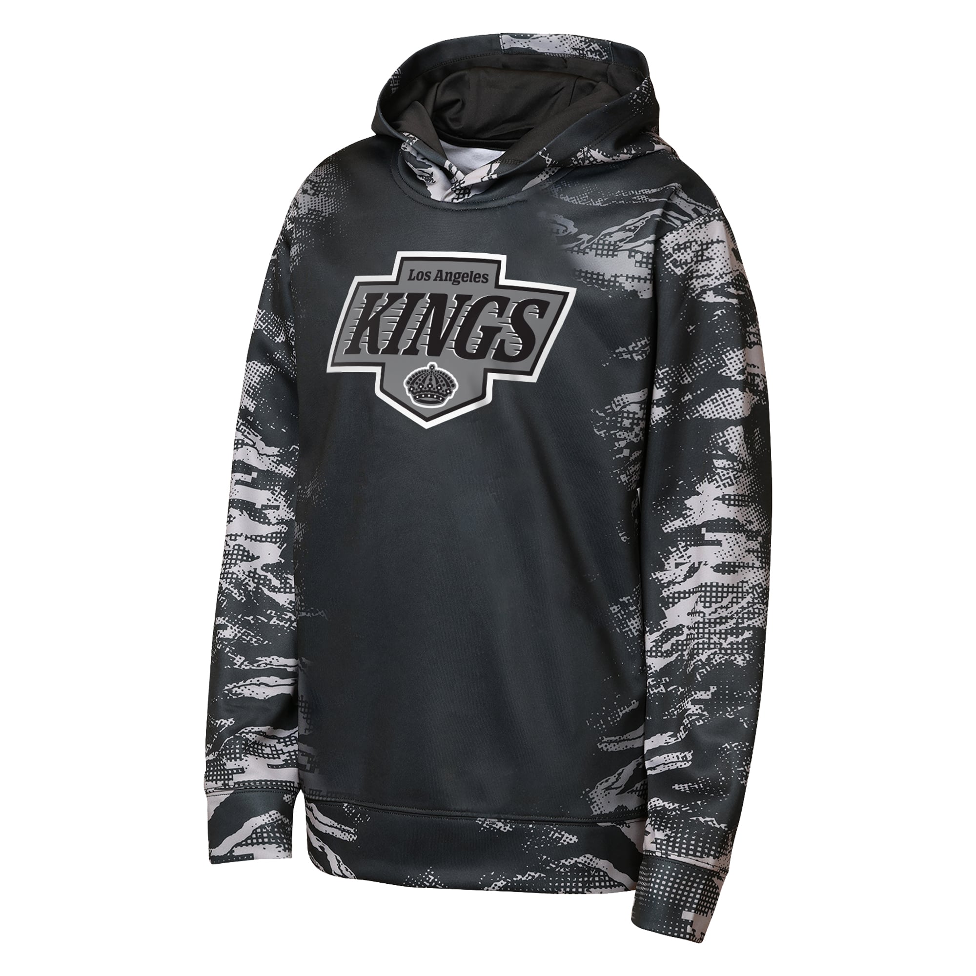 Sweat à capuche Youth Outerstuff noir Los Angeles Kings Team Dynamics