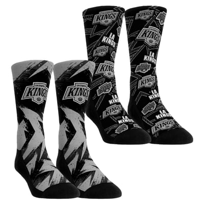  Los Angeles Kings Rock Em Youth Game Day Two-Pack Crew Socks - Black