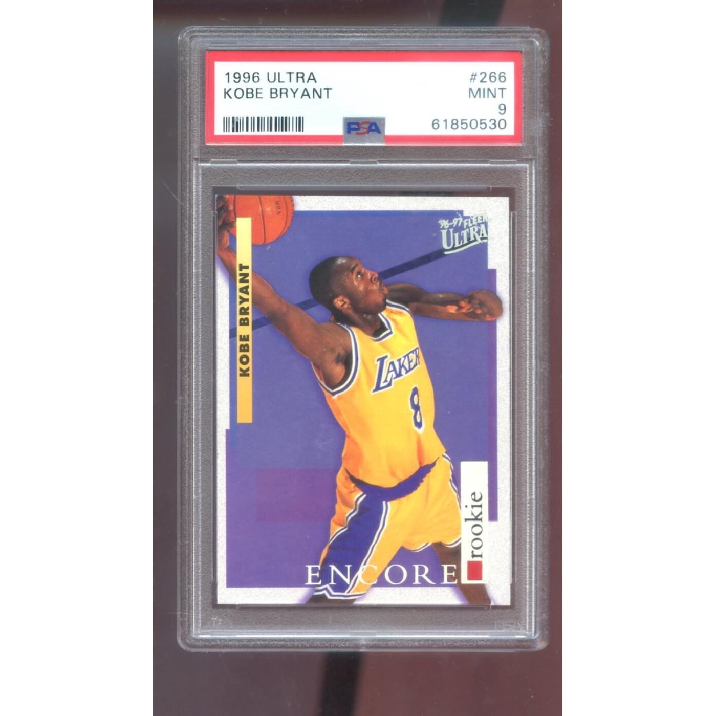 1996-97 Fleer Ultra Encore 266 Kobe Bryant ROOKIE RC PSA 9 Graded 