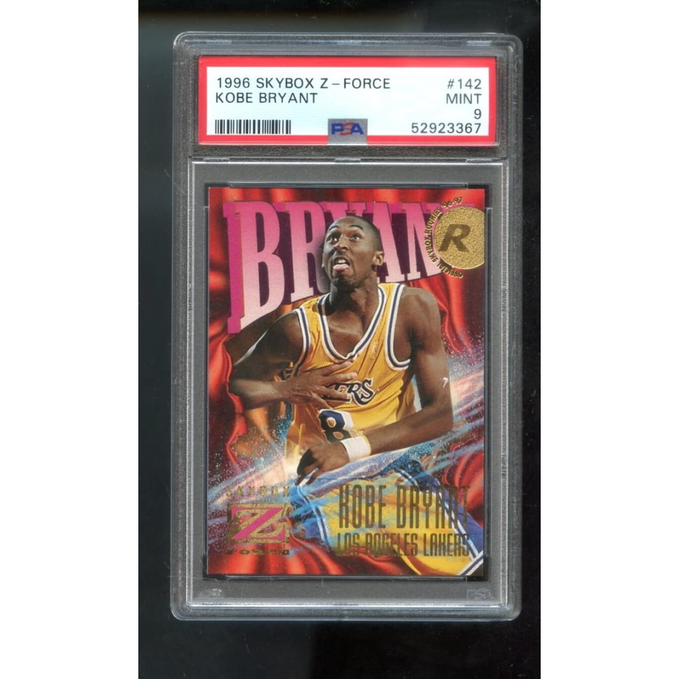 1996-97 Skybox Z-Force #142 Kobe Bryant ROOKIE RC PSA 9 Graded 