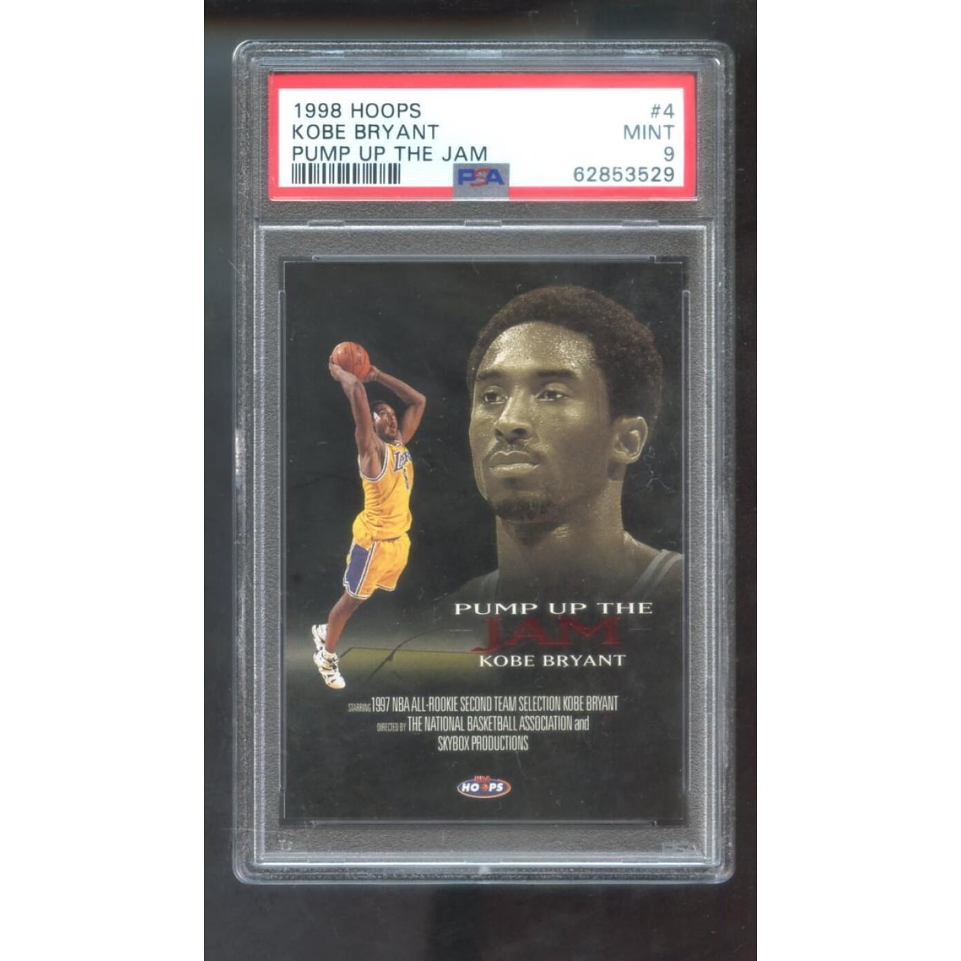 1998-99 Hoops Pump Up The Jam #4 Kobe Bryant INSERT PSA 9 Graded 