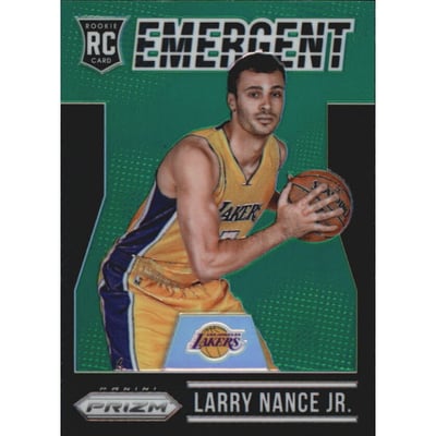 2015-16 Panini Prizm Emergent Prizms Green #16 Larry Nance Jr.