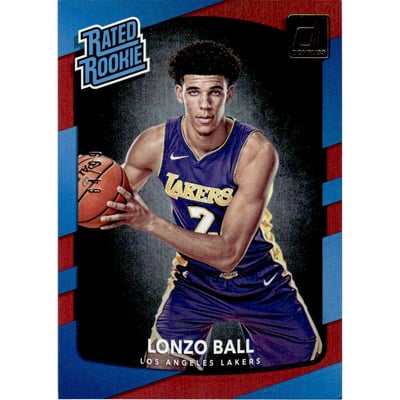 2017-18 Donruss Holo Laser Red #199 Lonzo Ball RR