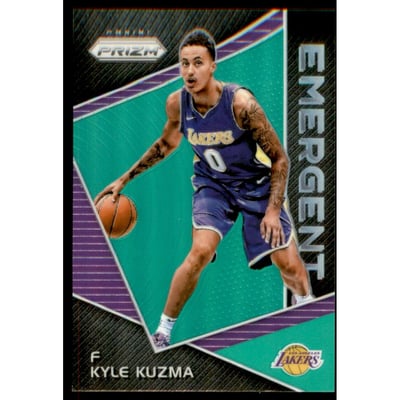 2017-18 Panini Prizm Emergent Prizms Green #23 Kyle Kuzma