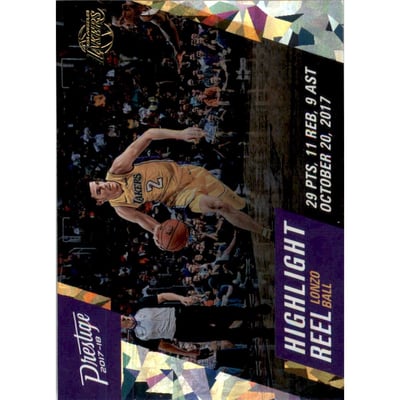 2017-18 Prestige Highlight Reel Crystal #3 Lonzo Ball