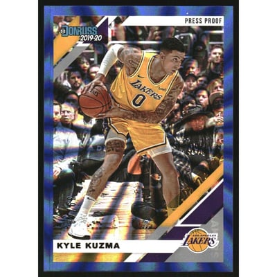2019-20 Donruss Press Proof Blue Laser #95 Kyle Kuzma