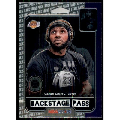 2019-20 Hoops Premium Stock Back Stage Pass #7 LeBron James