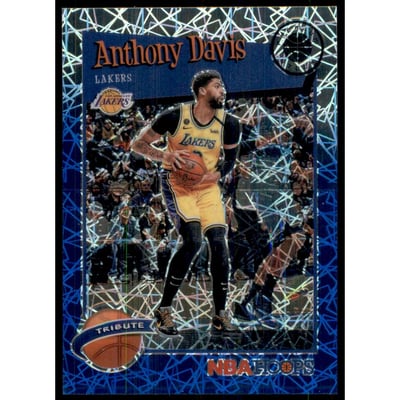2019-20 Hoops Premium Stock Prizms Blue Laser #294 Anthony Davis