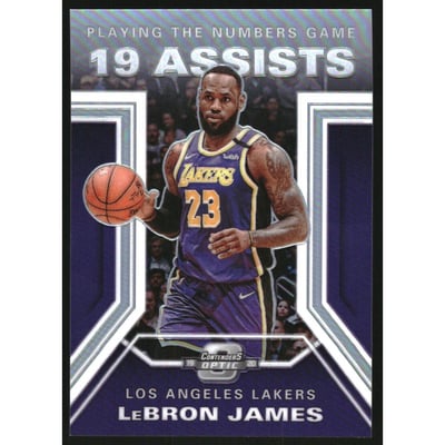 2019-20 Panini Contenders Optic Playing the Numbers Game #22 LeBron James