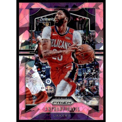 2019-20 Panini Prizm Prizms Pink Ice #222 Anthony Davis