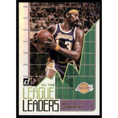 2020-21 Donruss All Time League Leaders Green Flood #9 Wilt Chamberlain