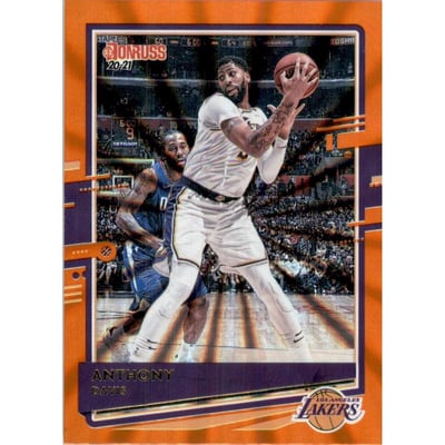 2020-21 Donruss Holo Orange Laser #168 Anthony Davis