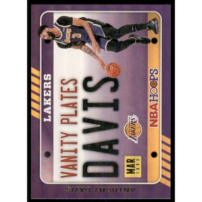 2020-21 Hoops Vanity Plates Holo #7 Anthony Davis