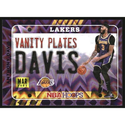 2020-21 Hoops Vanity Plates Purple Explosion #7 Anthony Davis