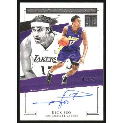 2020-21 Panini Impeccable Immortal Ink #38 Rick Fox/49
