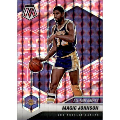 2020-21 Panini Mosaic Mosaic Camo Pink #288 Magic Johnson