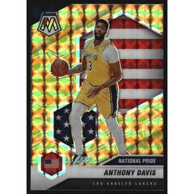 2020-21 Panini Mosaic Mosaic Reactive Yellow #250 Anthony Davis
