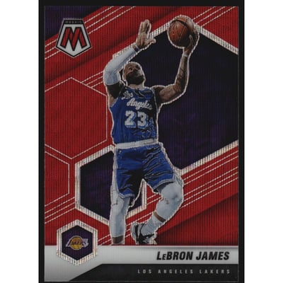 2020-21 Panini Mosaic Mosaic Red Wave #81 LeBron James