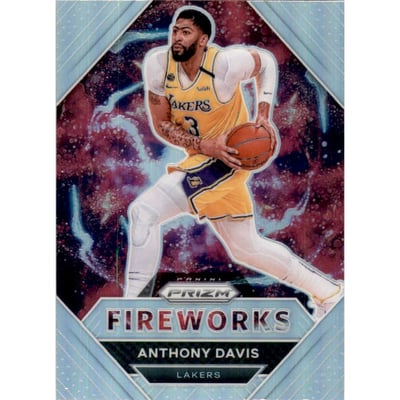 2020-21 Panini Prizm Fireworks Prizms Silver #6 Anthony Davis