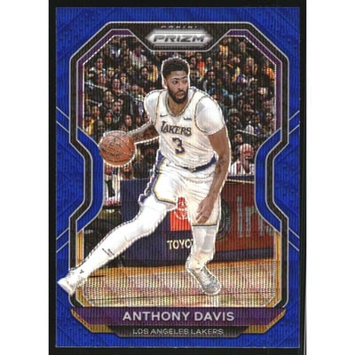 2020-21 Panini Prizm Prizms Blue Wave #109 Anthony Davis