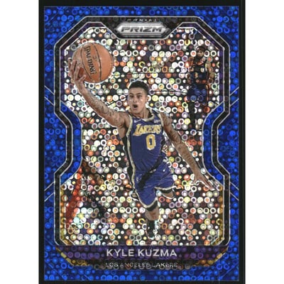 2020-21 Panini Prizm Prizms Fast Break Blue #244 Kyle Kuzma