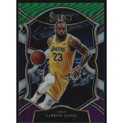 2020-21 Select Prizms Green White Purple #23 LeBron James