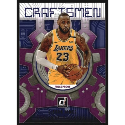 2021-22 Donruss Craftsmen Press Proof Purple #3 LeBron James