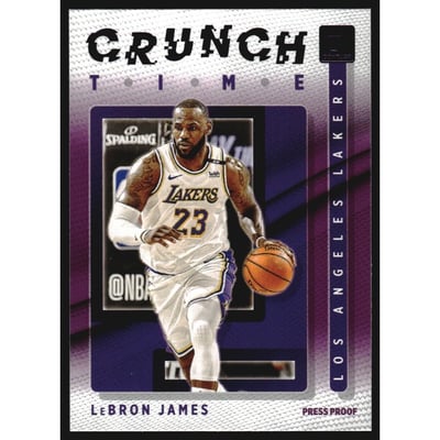 2021-22 Donruss Crunch Time Press Proof Purple #10 LeBron James