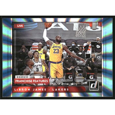 2021-22 Donruss Franchise Features Holo Teal Laser #20 LeBron James