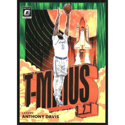 2021-22 Donruss Optic T-Minus 3...2...1... Green Shock #4 Anthony Davis