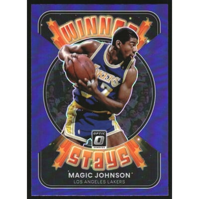2021-22 Donruss Optic Winner Stays Purple #16 Magic Johnson