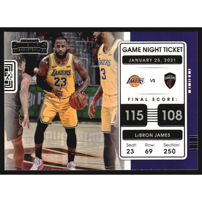 2021-22 Panini Contenders Game Night Ticket #17 LeBron James